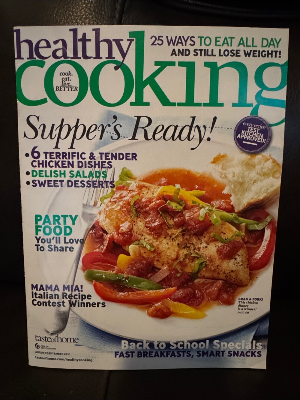 5/$15 Taste of Home Healthy Cooking Magazine - August September 2011
